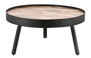 Tripod Centre Table - Natural on wood and Black - CCT-6020