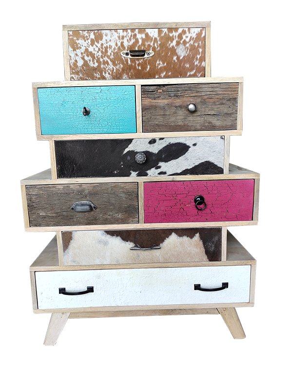 Step Side Board (8 Drawers) - Natural on Wood - CF-2036