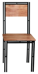 Mango and Iron Chair - Brown and Black - DC-5145