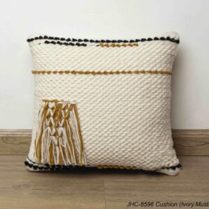Cushion  JHC-8596  Ivory Mustard  18x18