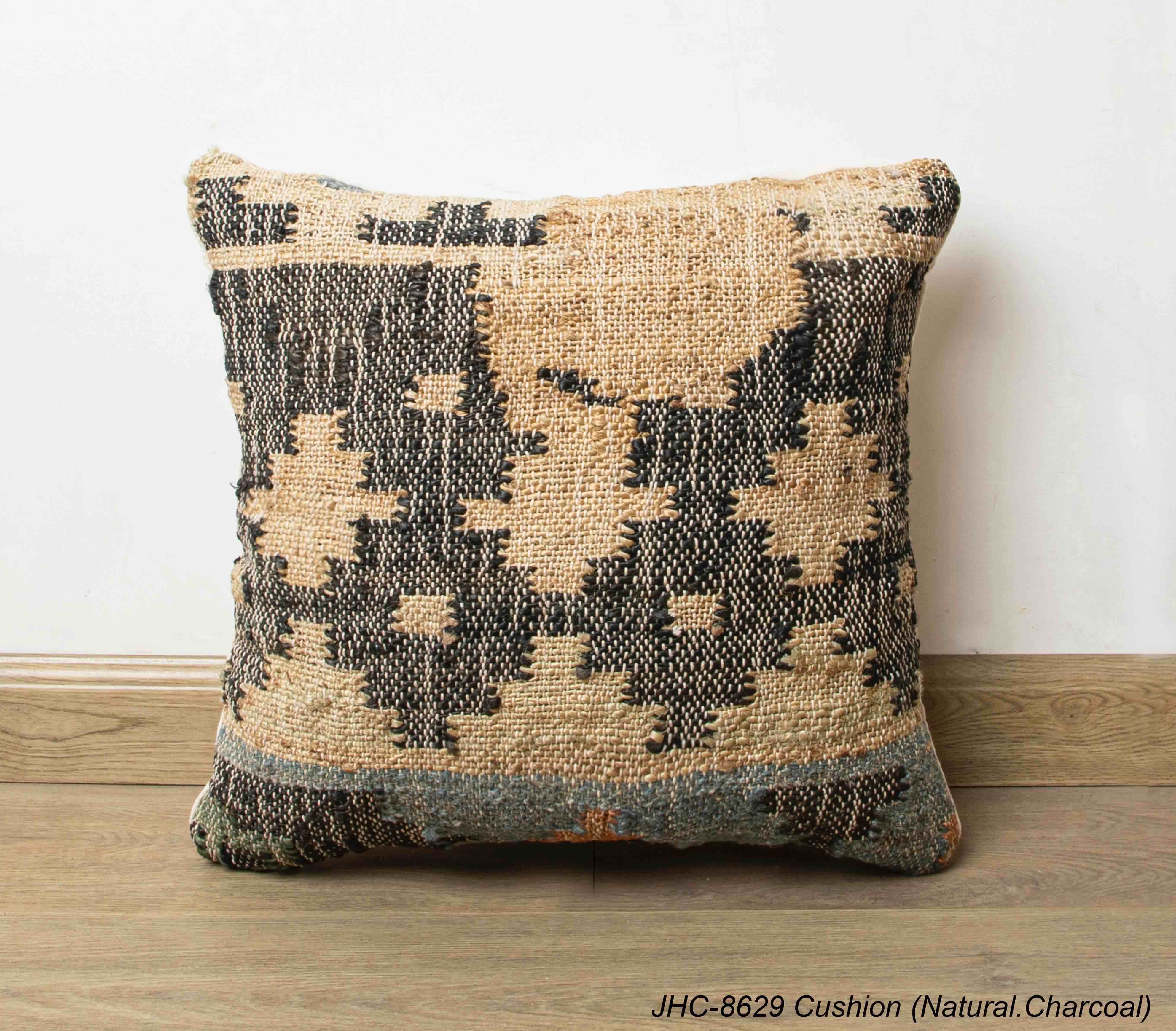 Cushion JHC-8629 Natural Charcoal 16x16