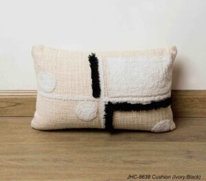Cushion  JHC-8638  Ivory Black  16x16
