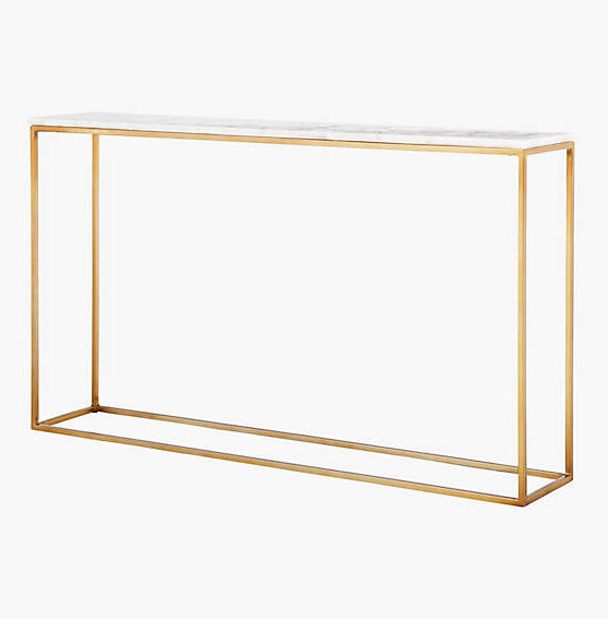 Marble top console table - Whilte natural marble - NIPL10601