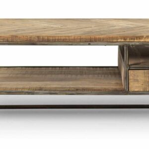 Coffee table with shelf Natural Wood