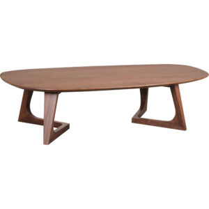 Modern acacia coffee table Walnut Brown - Size 105X68X38 cms - NIPL10586